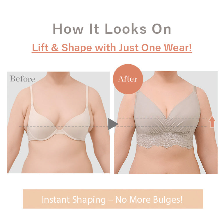 Cotton Blend Stretch Heart Cup Bra 25