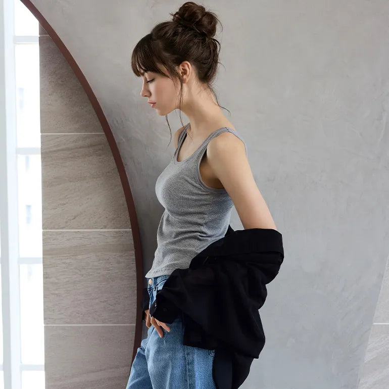 Ribbed Shaping Bra Tank Top