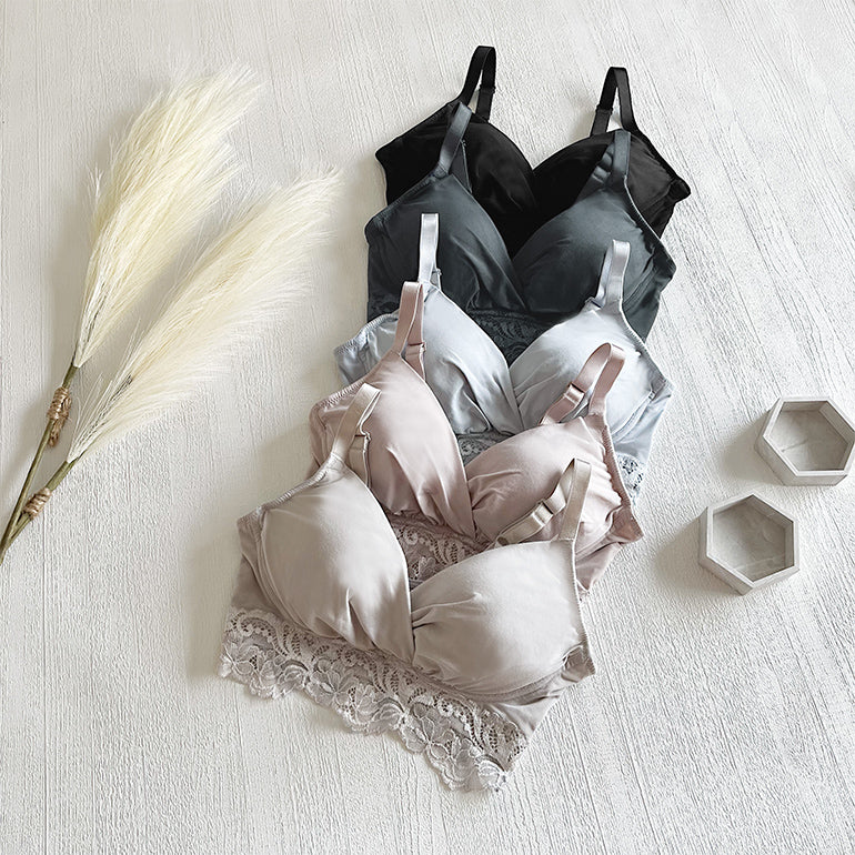 Cotton Blend Stretch Heart Cup Bra 25