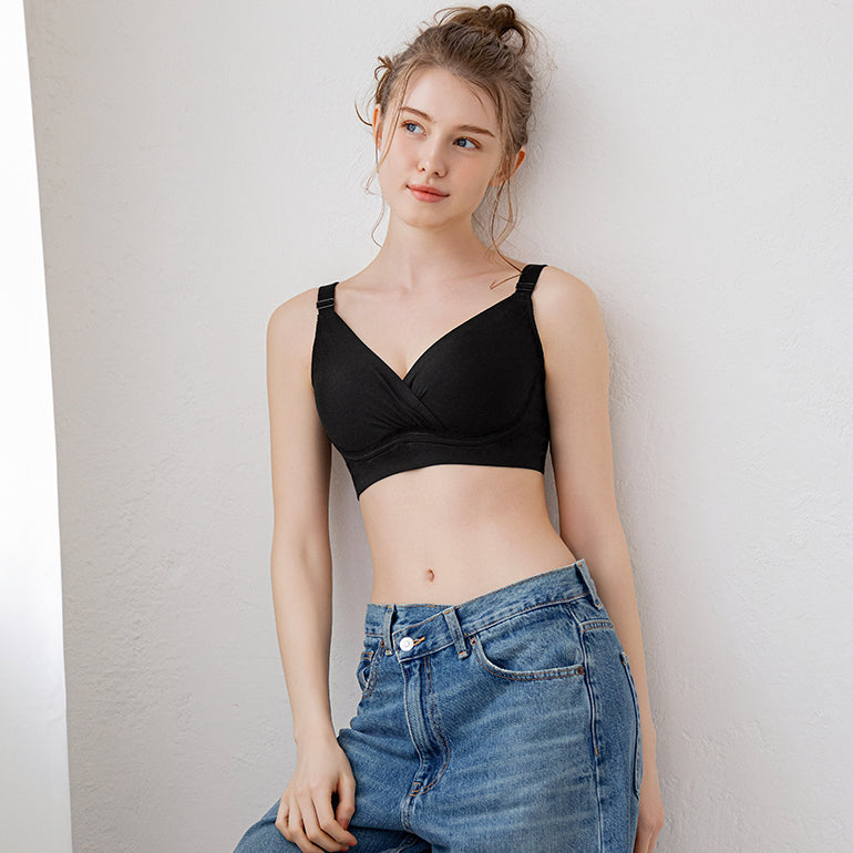Shoulder-Friendly Cotton Wireless Bra