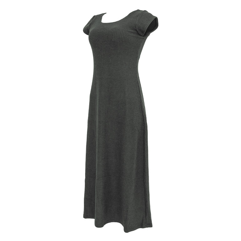 Velour Ribbed Dress