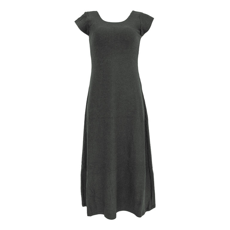 Velour Ribbed Dress