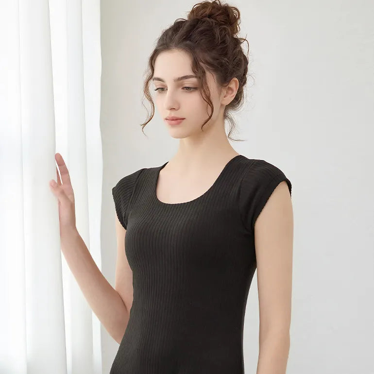 Velour Ribbed Dress