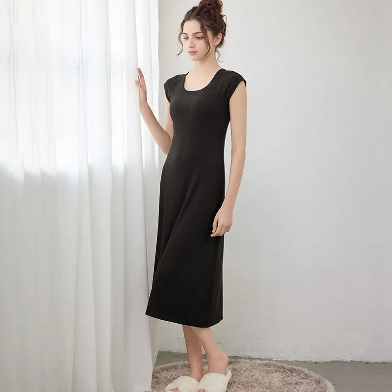 Velour Ribbed Dress