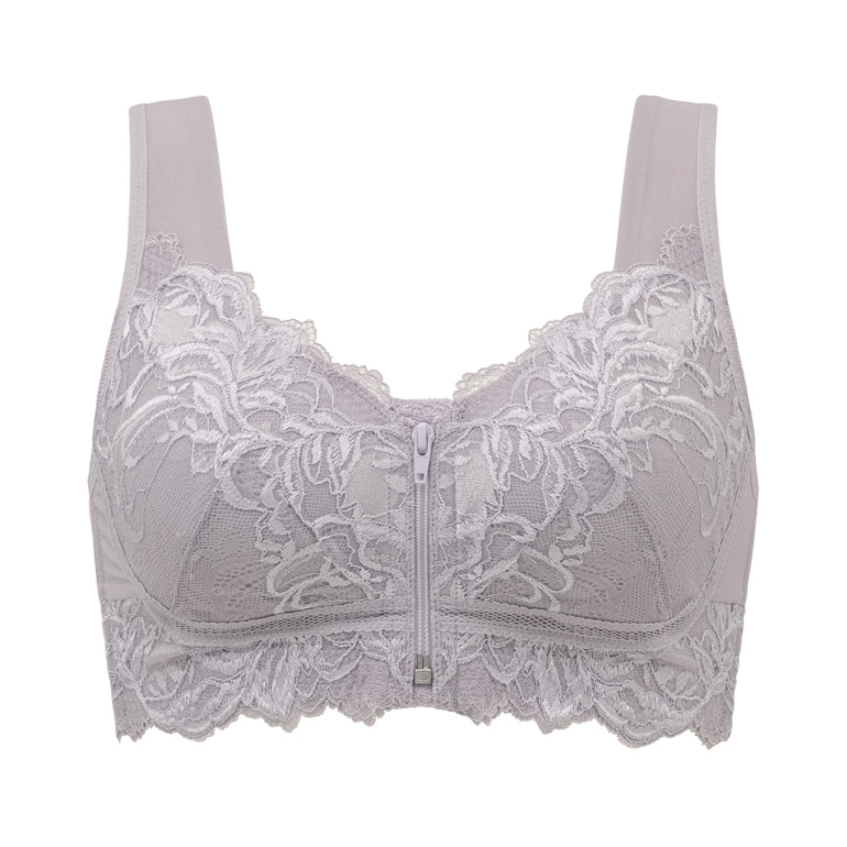 Front zipper lace bra online