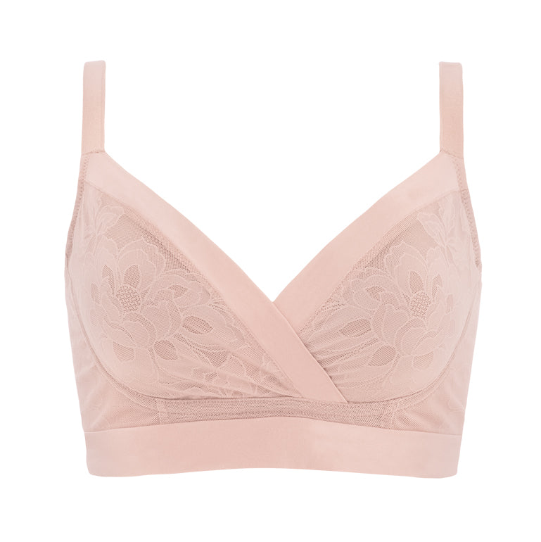Playtex Cross Your Heart Bra Slightly Sheer Pink Lace -  Finland