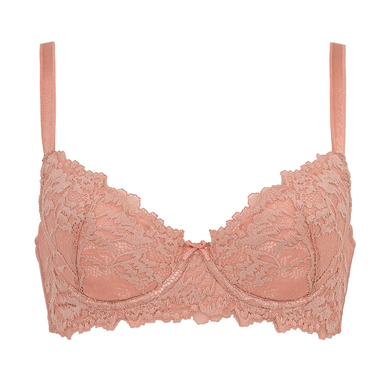 Wendy Red Sheer Lace Soft Bra