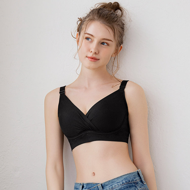 Shoulder-Friendly Cotton Wireless Bra