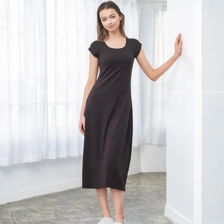 Velour Ribbed Dress