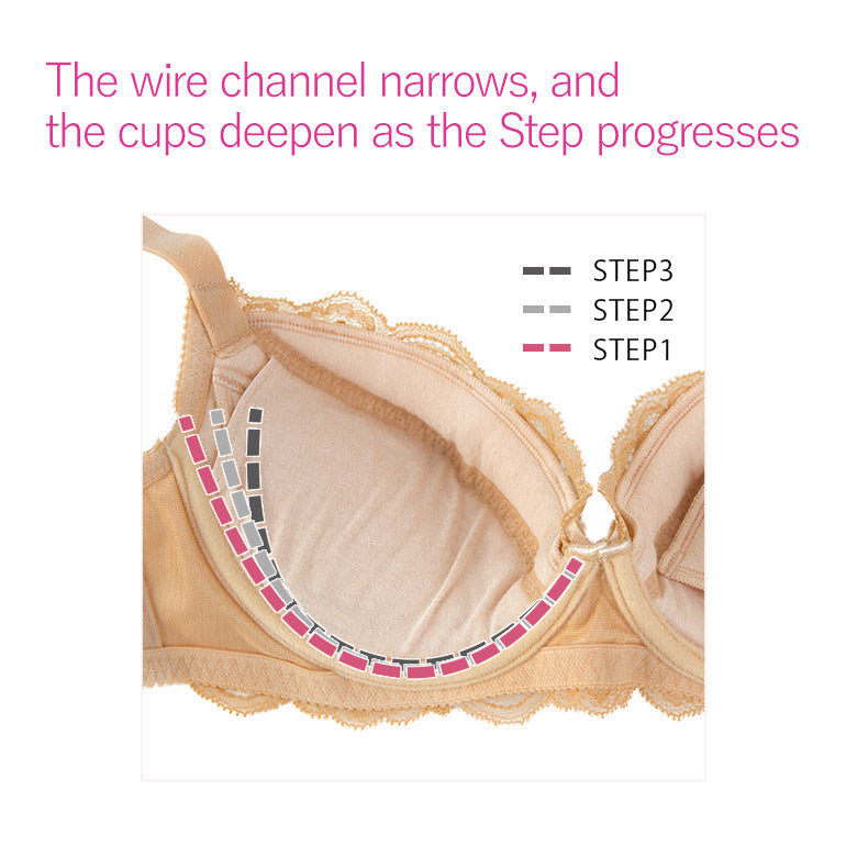 The wide cup structure is ideal for creating a rounded bust and