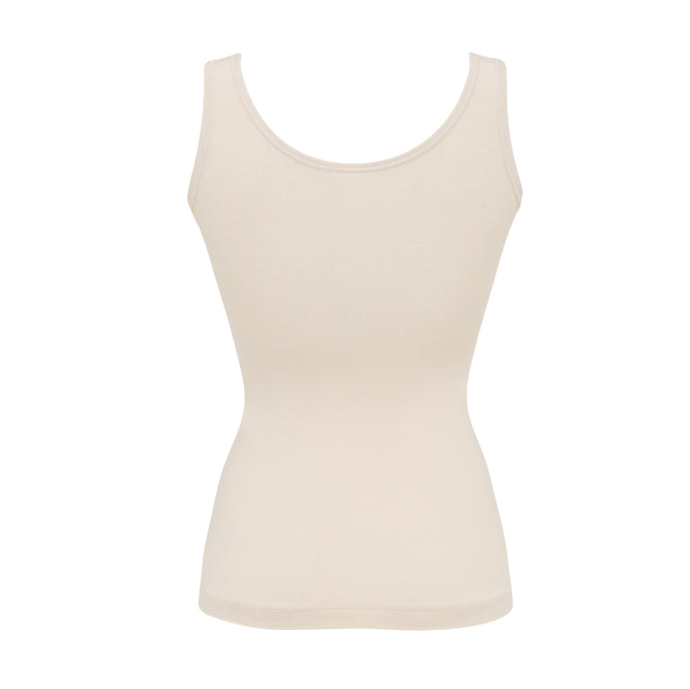 Shop Plain Sleeveless BCI Cotton Camisole with Scoop Neck and Lace Detail  Online
