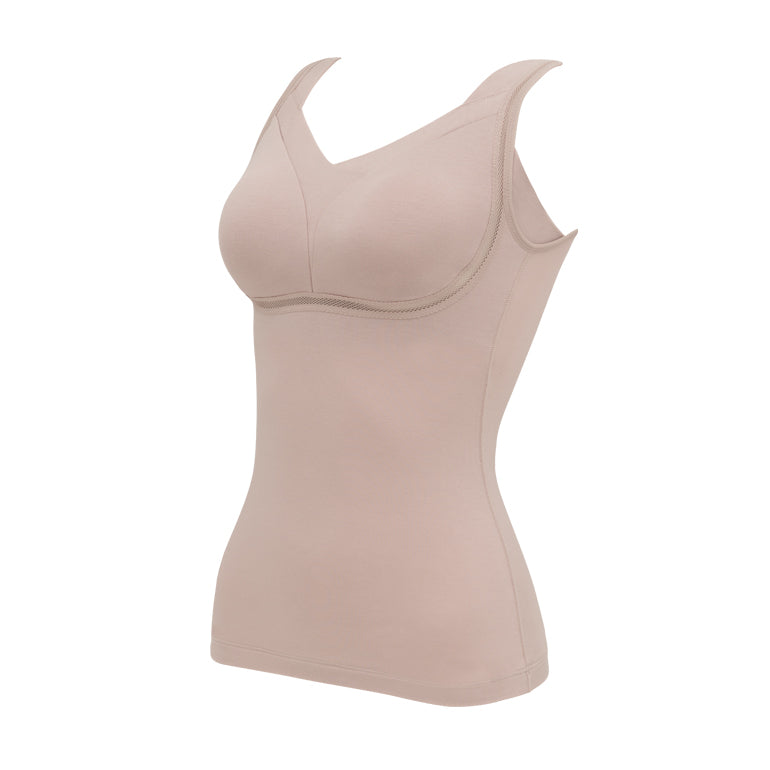 Express  Body Contour Mesh Cropped Cami With Removeable Cups in