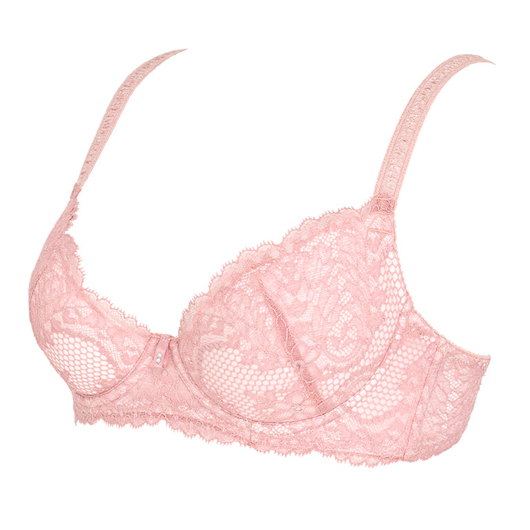 Victoria's Secret Body By Victoria Push Up Bra 34 D Pink Floral Lace