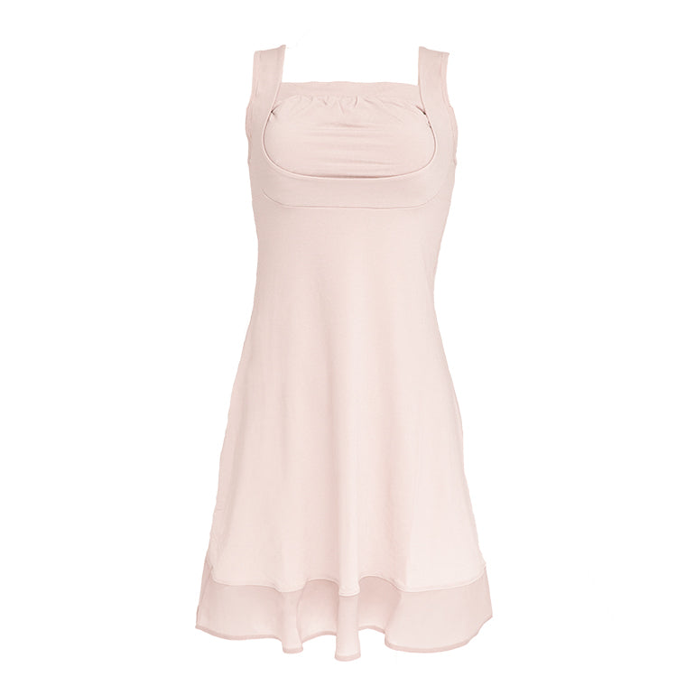 Cotton-Blended Bust-Lifting Dress