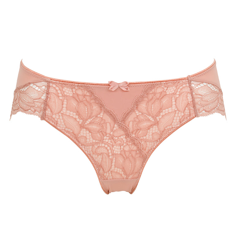 Light Roses G-String with Tanga-Style Panel 